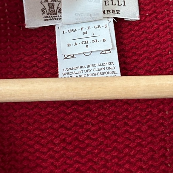 LUXE Brunello Cucinelli Shearling/Cashmere Cherry Red Vest Small Womens Suede - Picture 3 of 13